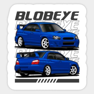 Blue Subaru WRX STI Sticker